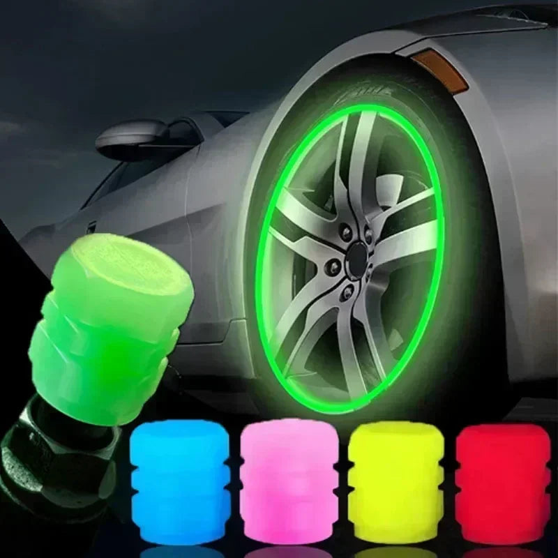 Car&Motorcycle Tire Electric Luminous Valve Caps pack of 4